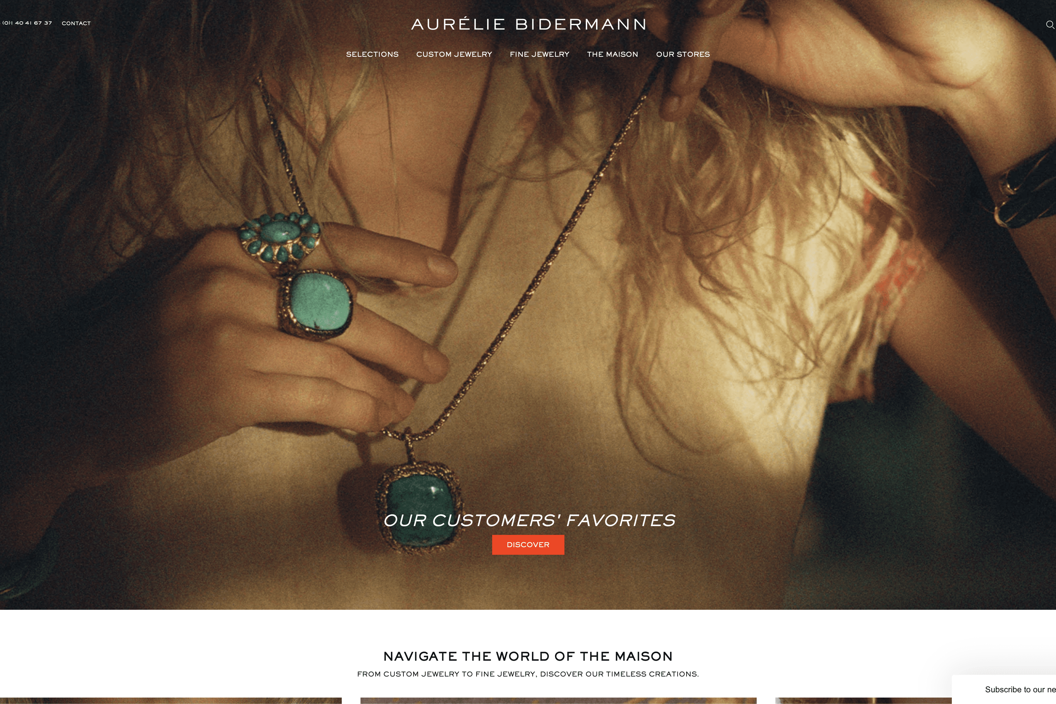 Aurelie Bidermann Website Homepage